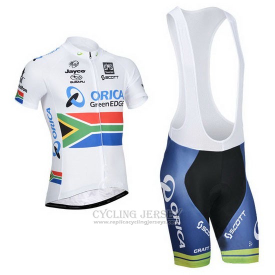 2014 Cycling Jersey Orica GreenEDGE Champion South Africa Short Sleeve and Bib Short
